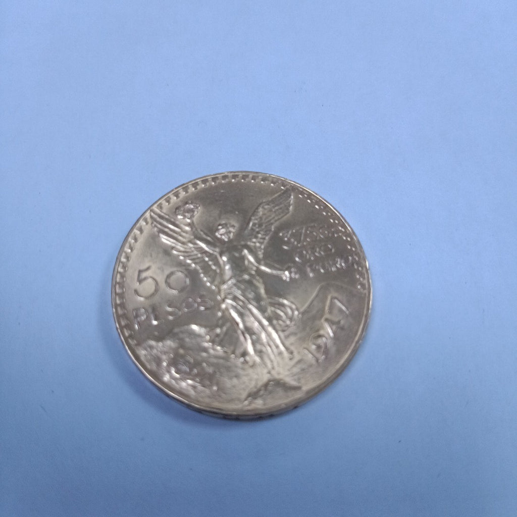 K1 41.7 GRMS - DESC. 0 GRAMOS - 21 K - AVALÚO 77311.8 * * IDENTIFICACIÓN MONEDA NOMINATIVA. * MONEDAS PESOS 50 PESO (SEMINUEVO)