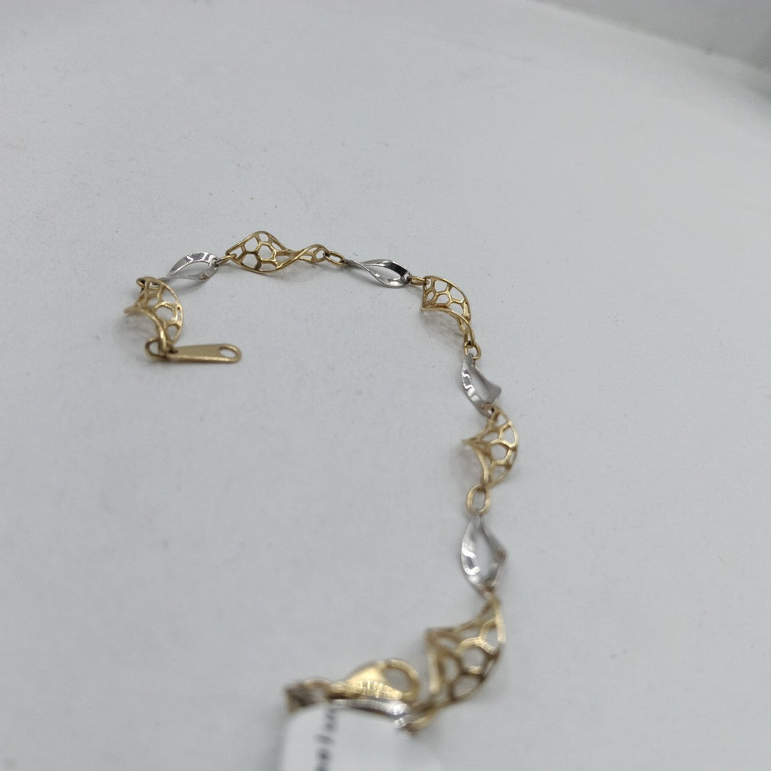 PULSERA. ORO, ORO BLANCO. 14 K 2 GRMS (SEMINUEVO)