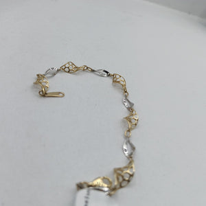 PULSERA. ORO, ORO BLANCO. 14 K 2 GRMS (SEMINUEVO)