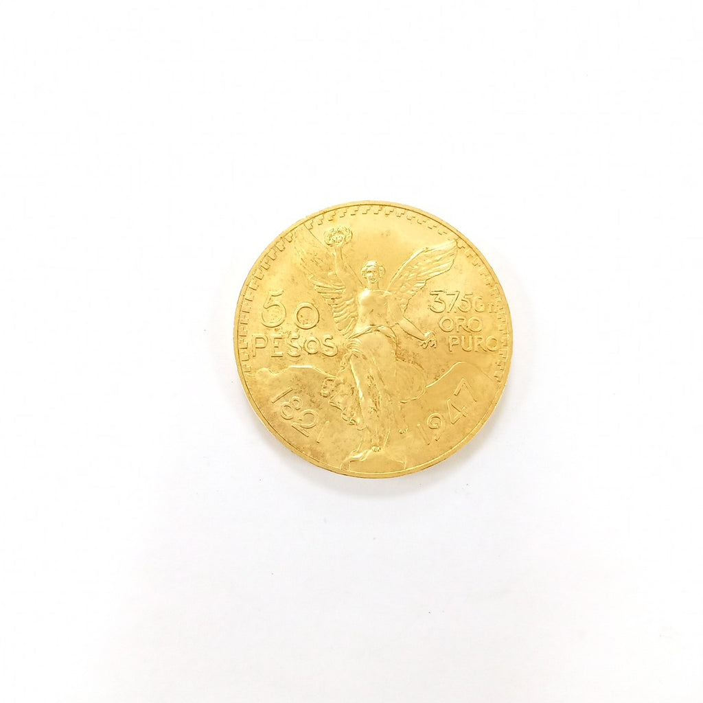 K1 41.6 GRMS - DESC. 0 GRAMOS - 21 K - AVALÚO 71884.8 * * IDENTIFICACIÓN MONEDA NOMINATIVA. * MONEDAS PESOS 50 PESO (SEMINUEVO)