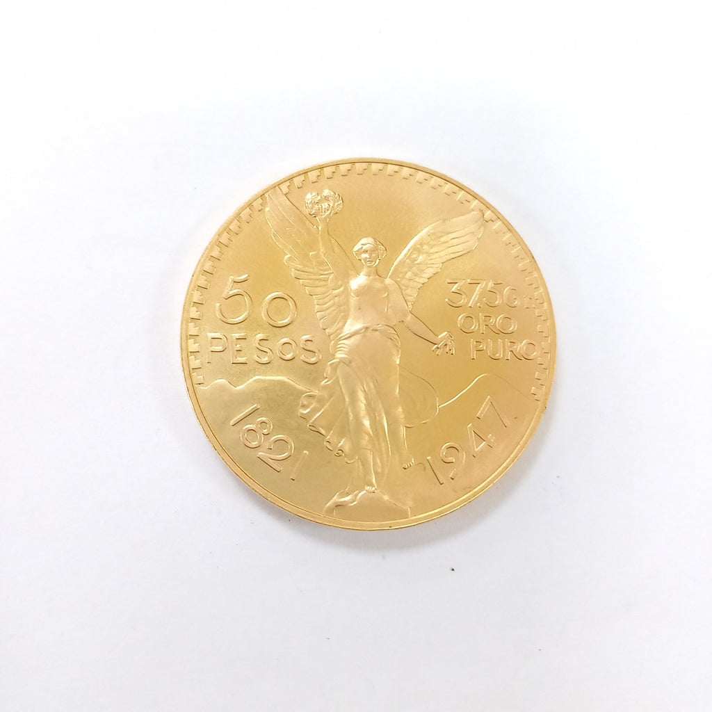K1 41.6 GRMS - DESC. 0 GRAMOS - 21 K - AVALÚO 71884.8 * * IDENTIFICACIÓN MONEDA NOMINATIVA. * MONEDAS PESOS 50 PESO (SEMINUEVO)