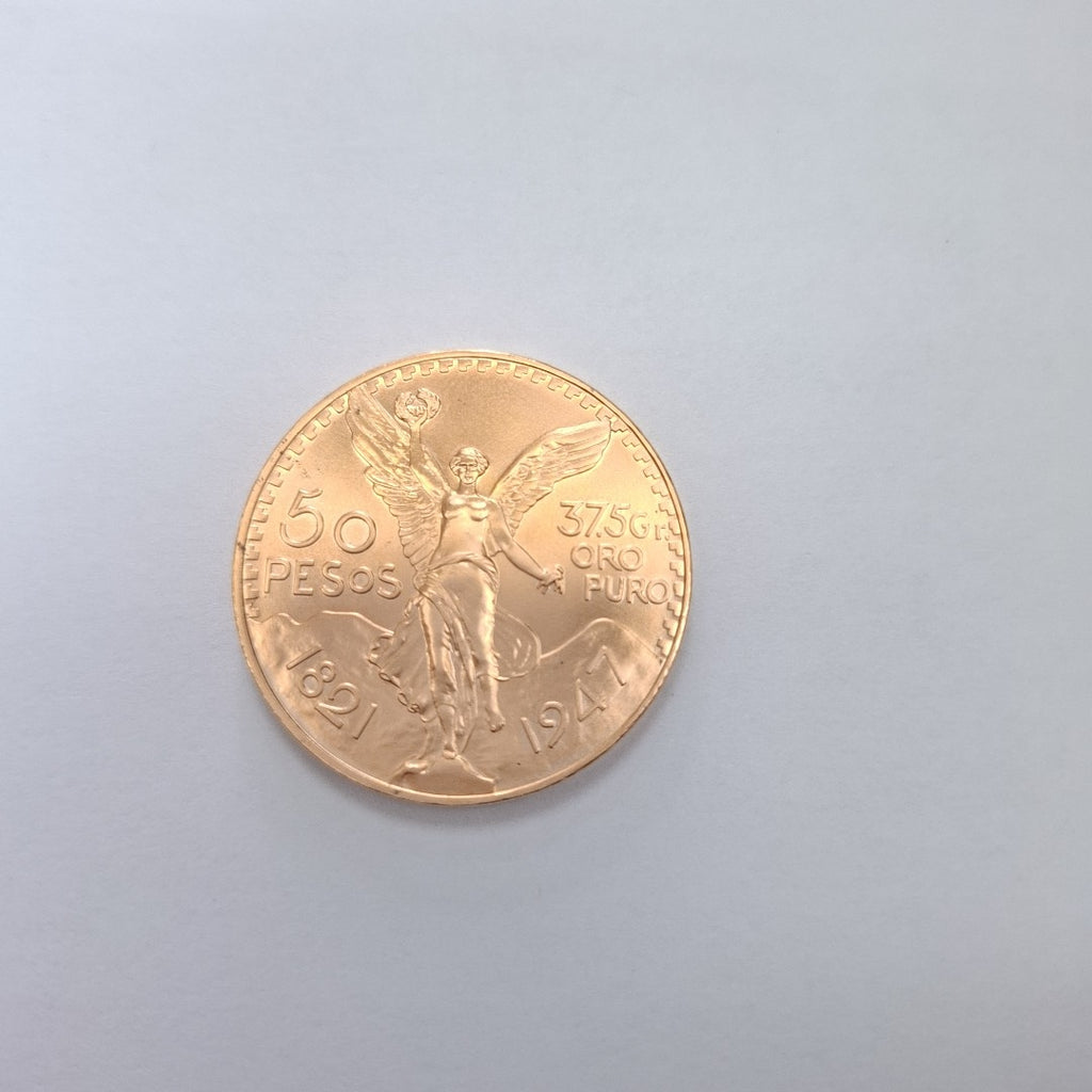 K1 41,60 GRMS - DTO. 0,00 GRMS - 21 K - AVALÚO 79534,21 * IDENTIFICACIÓN MONEDA NOMINATIVA * MONEDAS PESOS 50 PESOS (SEMINUEVO)