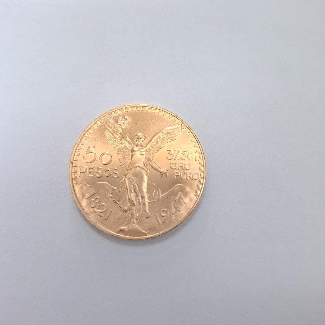 K1 41,60 GRMS - DTO. 0,00 GRMS - 21 K - AVALÚO 79534,21 * IDENTIFICACIÓN MONEDA NOMINATIVA * MONEDAS PESOS 50 PESOS (SEMINUEVO)