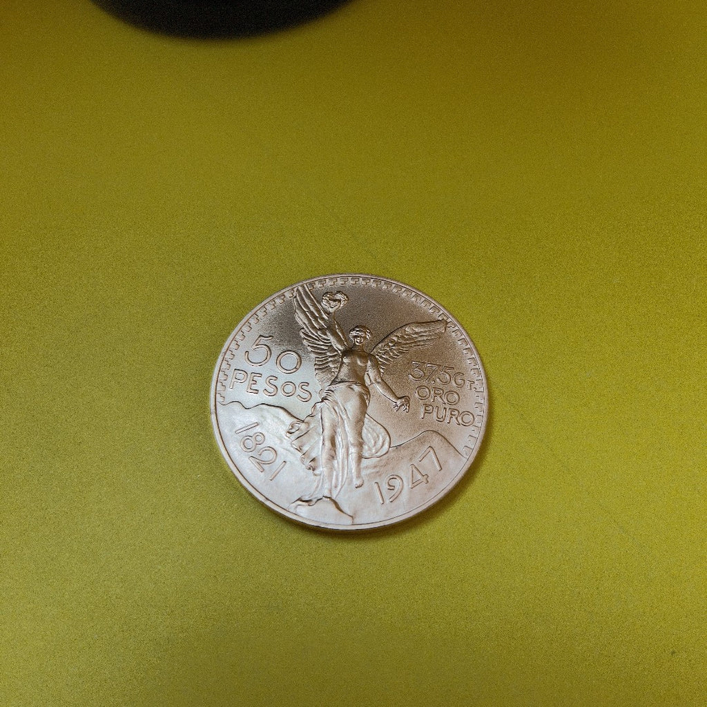 K1 41,60 GRMS - DTO. 0,00 GRMS - 21 K - AVALÚO 75894,21 * IDENTIFICACIÓN MONEDA NOMINATIVA * MONEDAS PESOS 50 PESOS (SEMINUEVO)