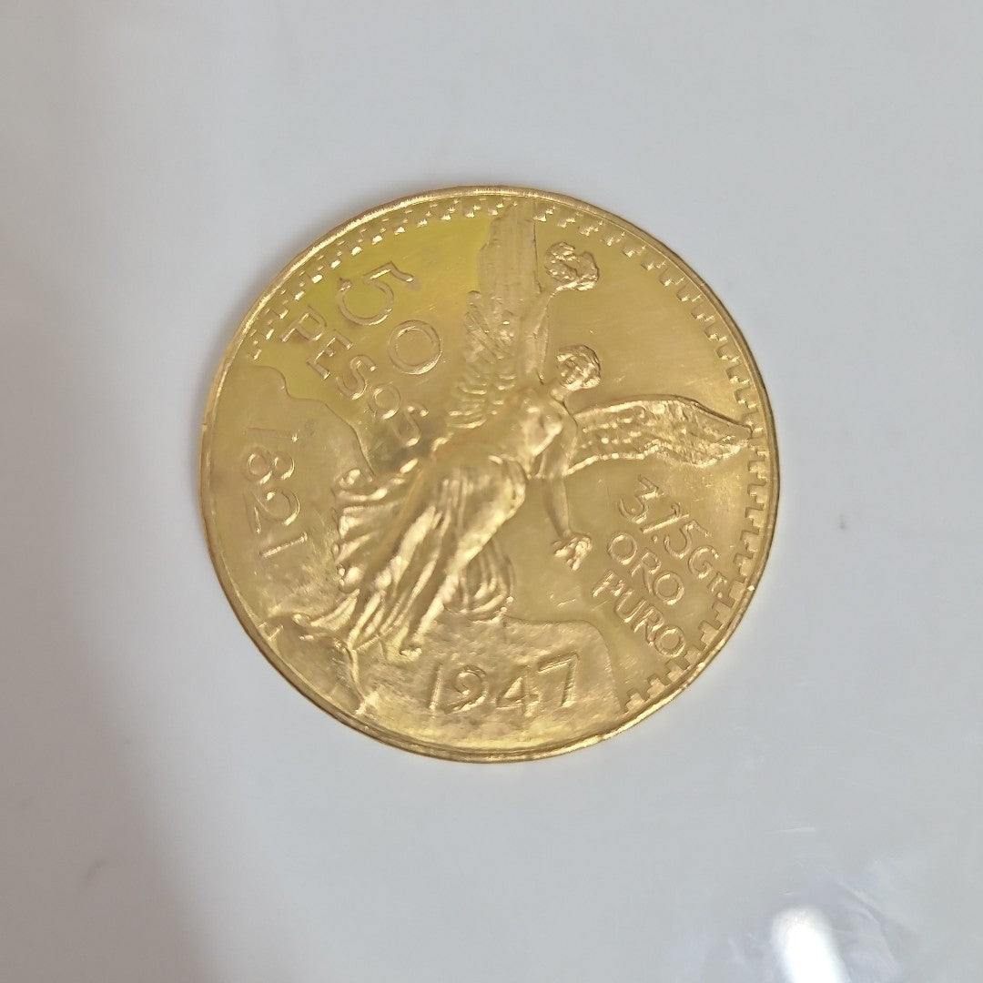 K1 41,60 GRMS - DTO. 0,00 GRMS - 21 K - AVALÚO 76003,20 * IDENTIFICACIÓN MONEDA NOMINATIVA * MONEDAS PESOS 50 PESOS (SEMINUEVO)