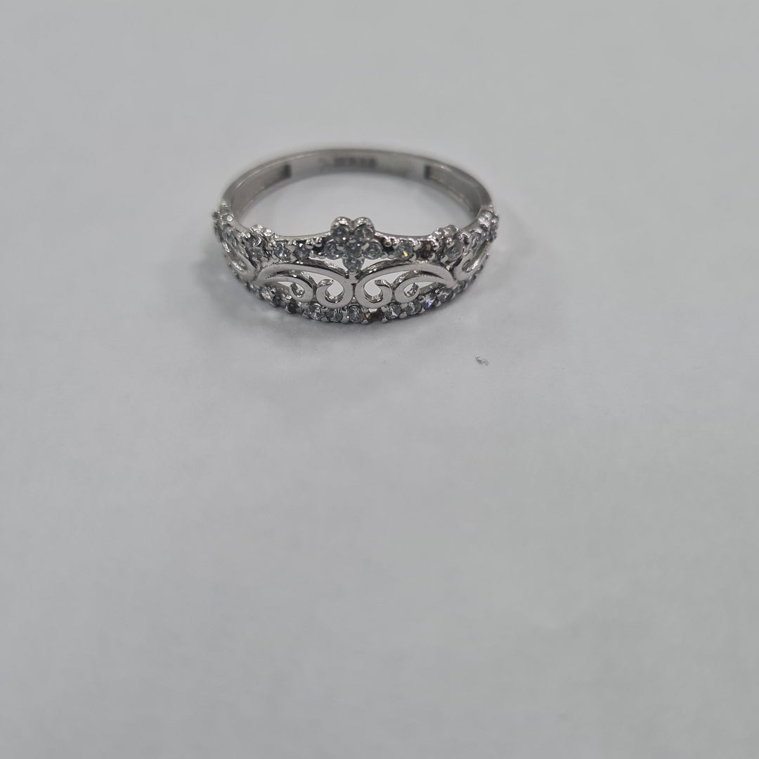 10182AND00075B956 FRD5 ANILLO CORONA CON FLOR EN LA PUNTA O/B ORO 14K 1.8GRS (NUEVO)