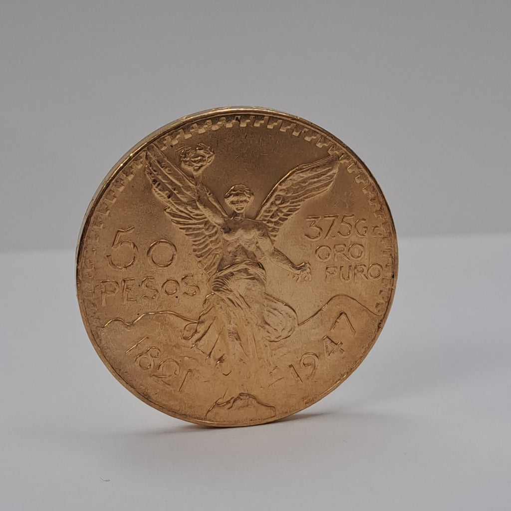 K1 41,50 GRMS - DTO. 0,00 GRMS - 21 K - AVALÚO 79343,02 * IDENTIFICACIÓN MONEDA NOMINATIVA * MONEDAS PESOS 50 PESOS (SEMINUEVO)