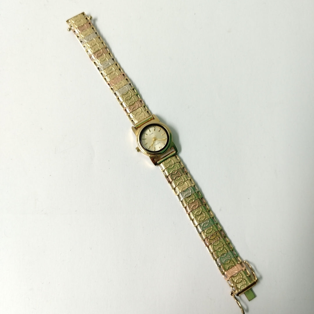RELOJ CAJA ACERO PULSO ORO ORO COMBINADO 10 K 18,80 GRMS (SEMINUEVO)