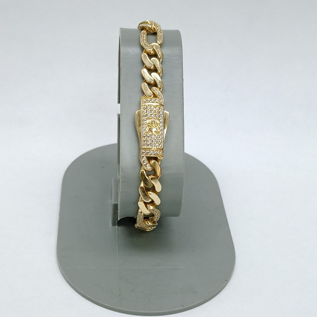 PULSERAS DAMA CARTIER 3*1 DIAMANTADA ORO 14K 11.2 (NUEVO)