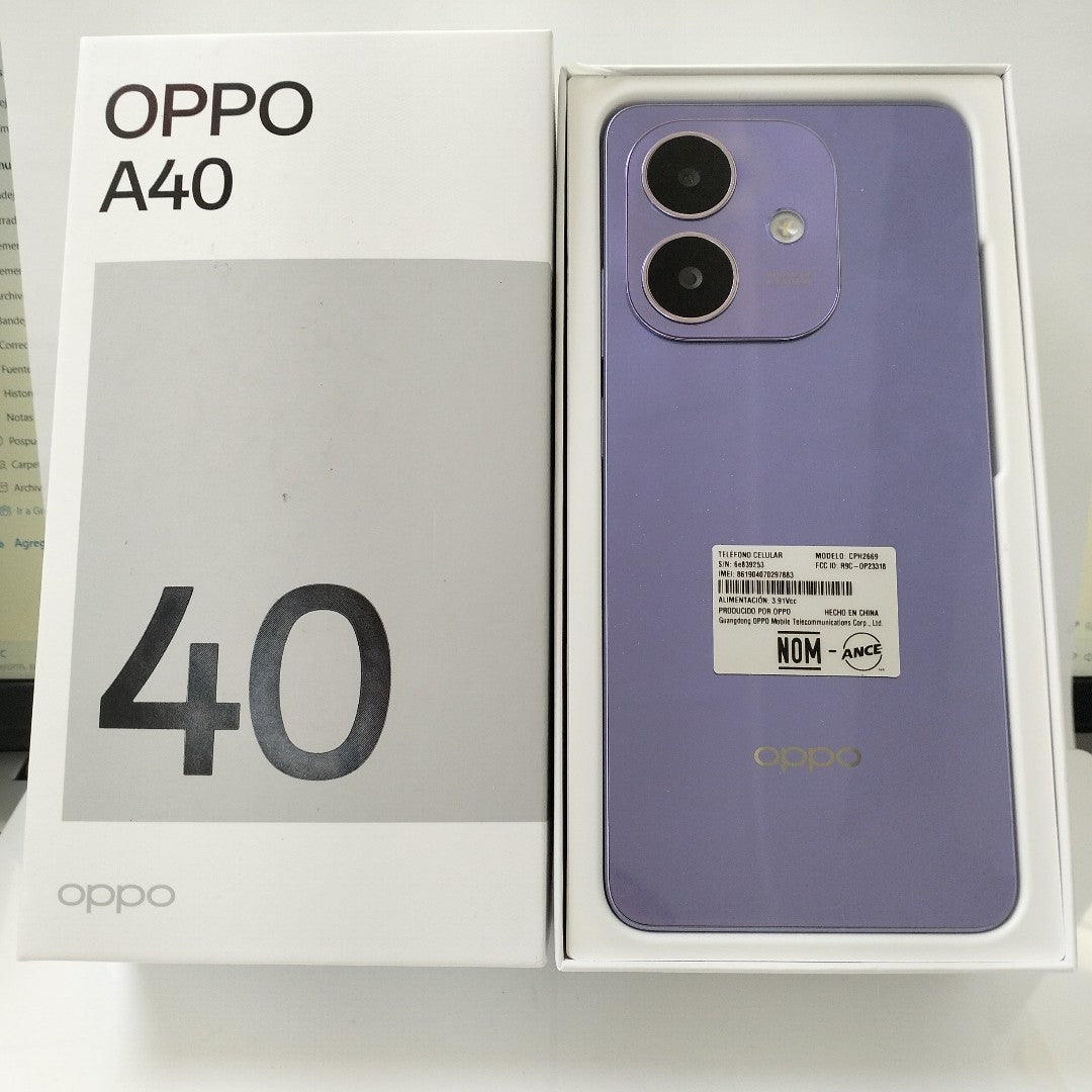 CELULAR OPPO  A40 CPH2669 (2024) 256 GB 4 GB RAM (SEMINUEVO)