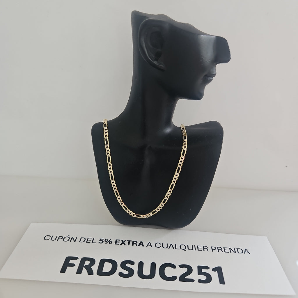 CADENAS CARTIER 3*1 DIAMANTADA ORO 14K 5.1 (NUEVO)