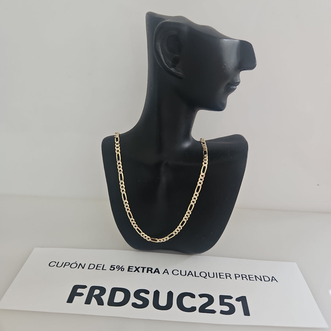 CADENAS CARTIER 3*1 DIAMANTADA ORO 14K 5.1 (NUEVO)