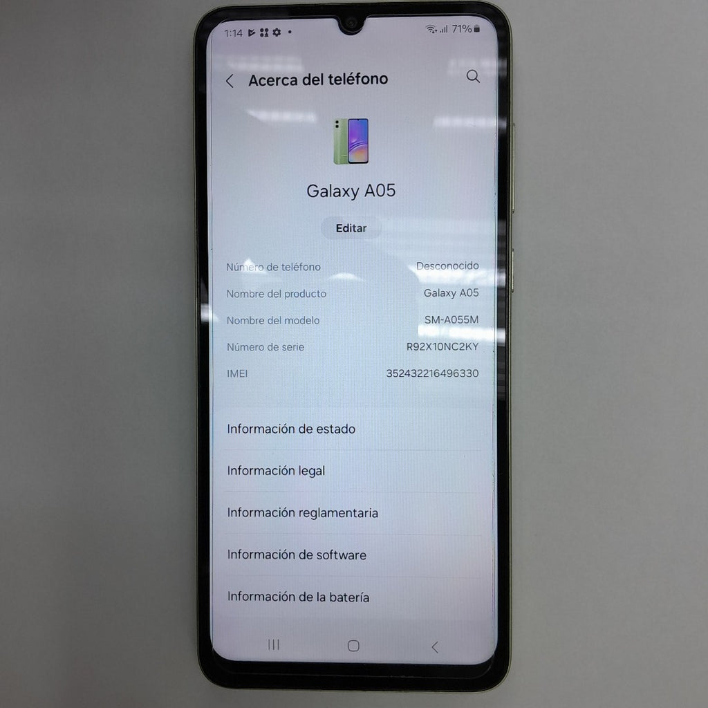 CELULAR SAMSUNG GALAXY A05 SM-A055M (2023) 64 GB 4 GB RAM (SEMINUEVO)