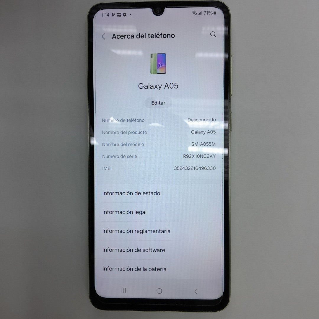 CELULAR SAMSUNG GALAXY A05 SM-A055M (2023) 64 GB 4 GB RAM (SEMINUEVO)
