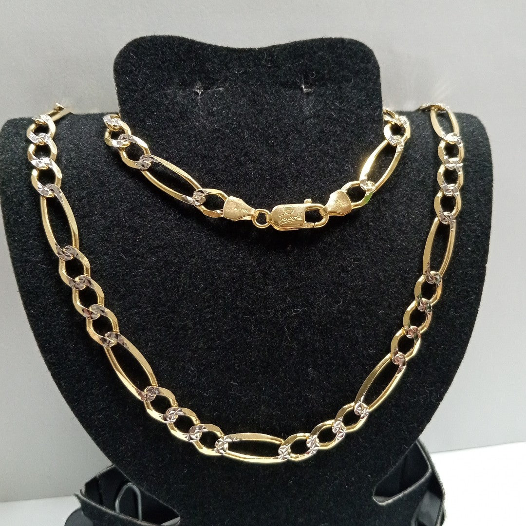 CADENAS CARTIER 3*1 DIAMANTADA ORO 14K 23.4 (NUEVO)