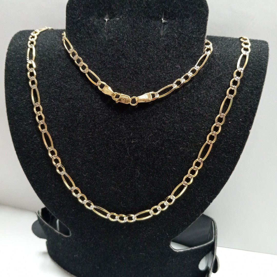 CADENAS CARTIER 3*1 DIAMANTADA ORO 14K 8.5 (NUEVO)