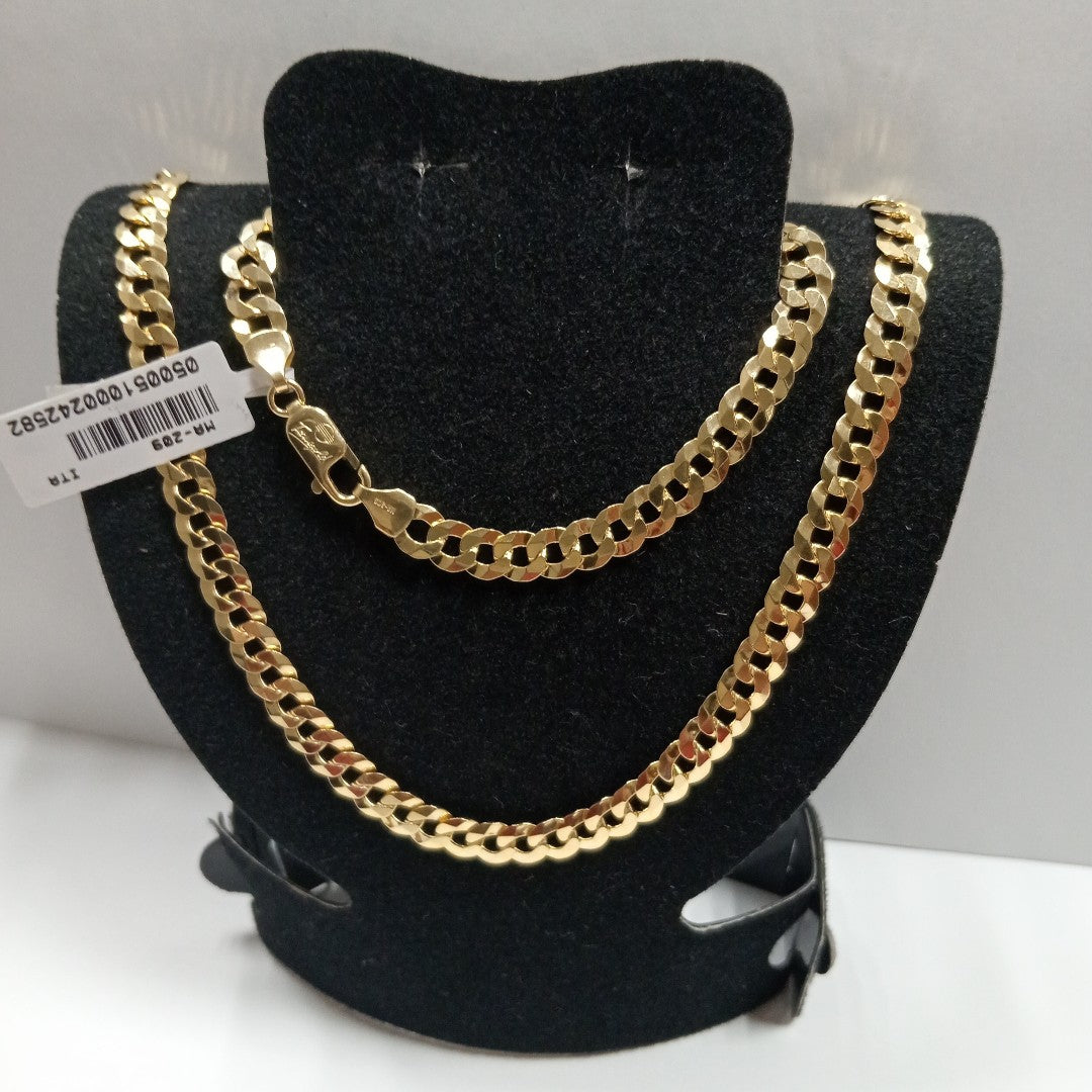 CADENAS BARBADA AMARILLA ORO 14K 24.7 (NUEVO)