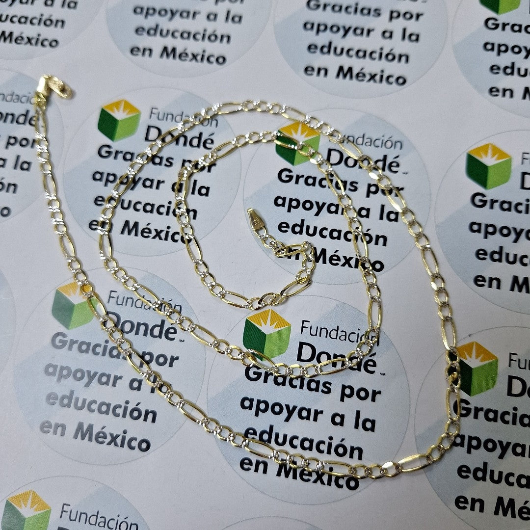 CADENAS CARTIER 3*1 DIAMANTADA ORO 14K 8.6 (NUEVO)
