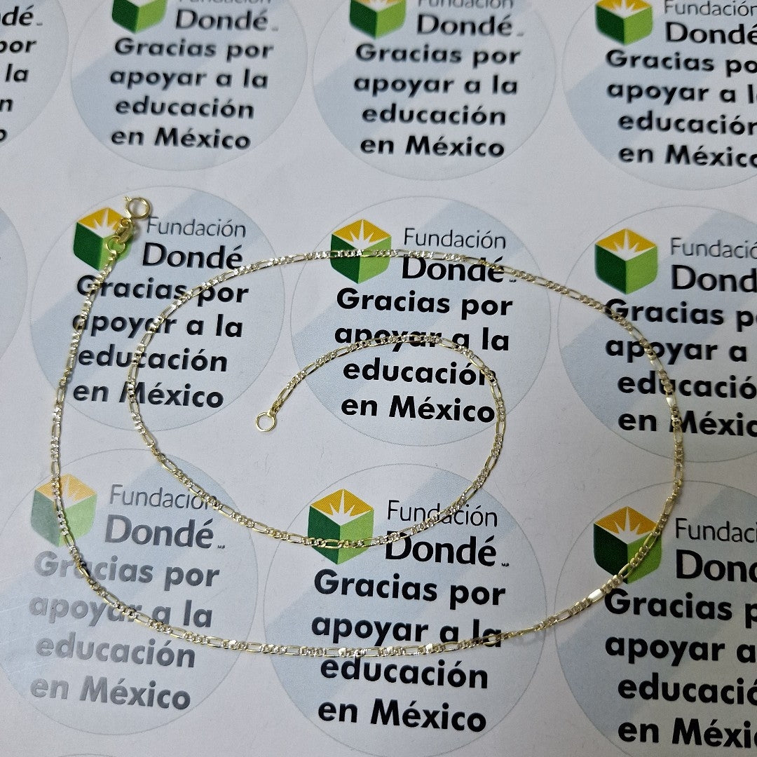CADENAS CARTIER 3*1 DIAMANTADA ORO 14K 1.9 (NUEVO)