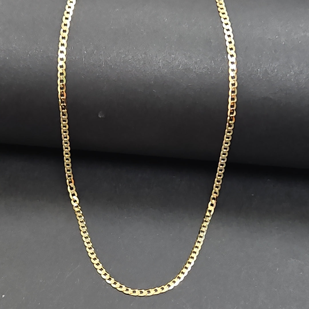 CADENAS BARBADA AMARILLA ORO 10K 2.5 (NUEVO)