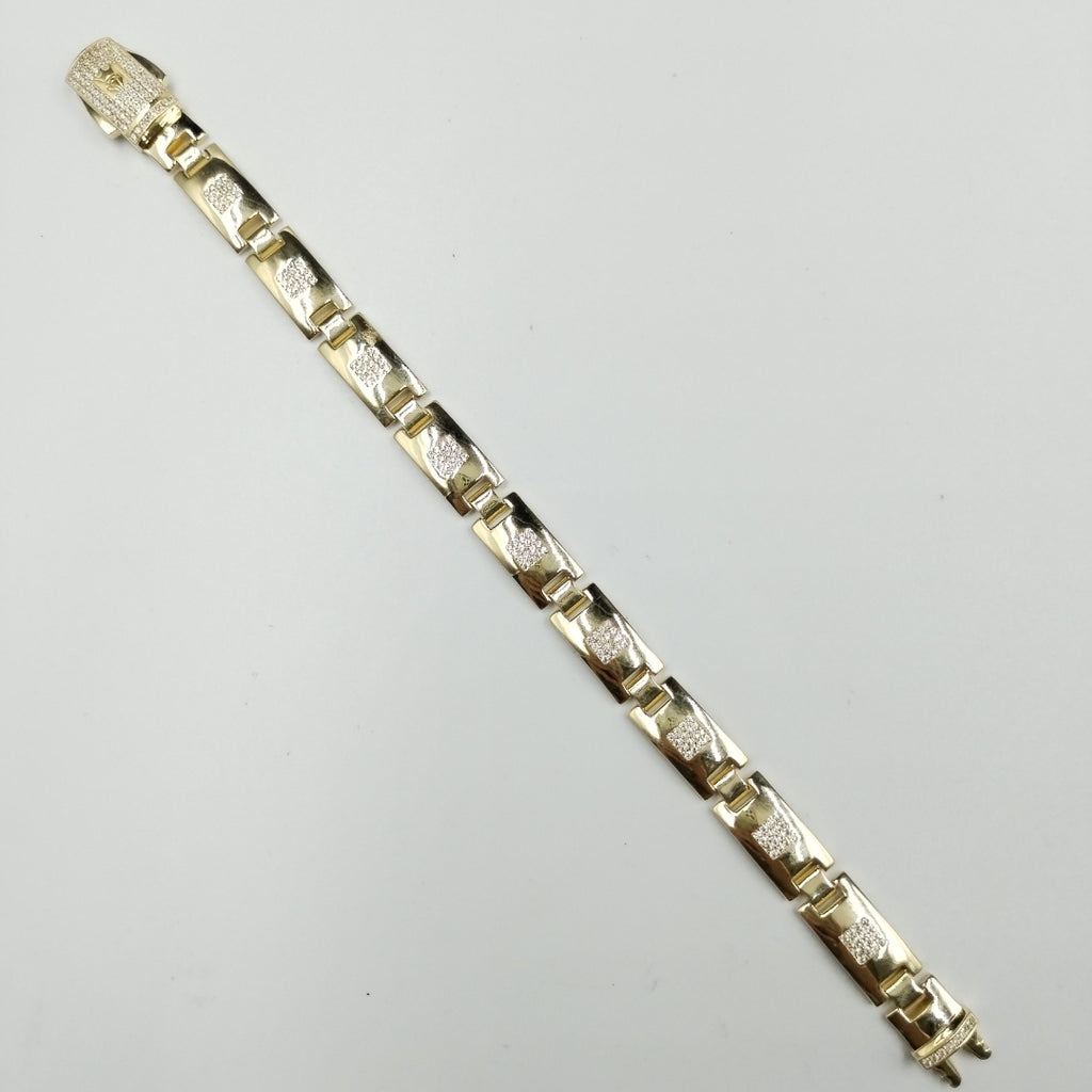 PULSERAS CABALLERO ORO 14K 18.5 (NUEVO)