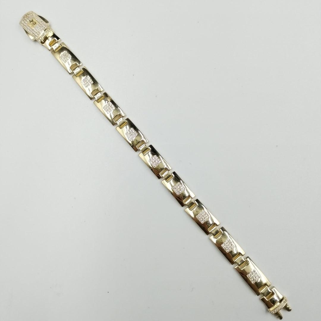 PULSERAS CABALLERO ORO 14K 18.5 (NUEVO)