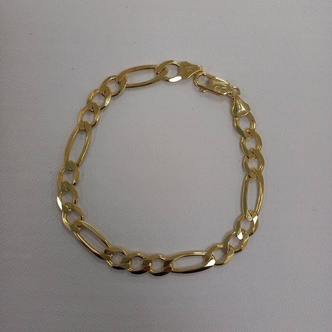PULSERAS CABALLERO CARTIER 3*1 AMARILLA ORO 14K 12.4 (NUEVO)
