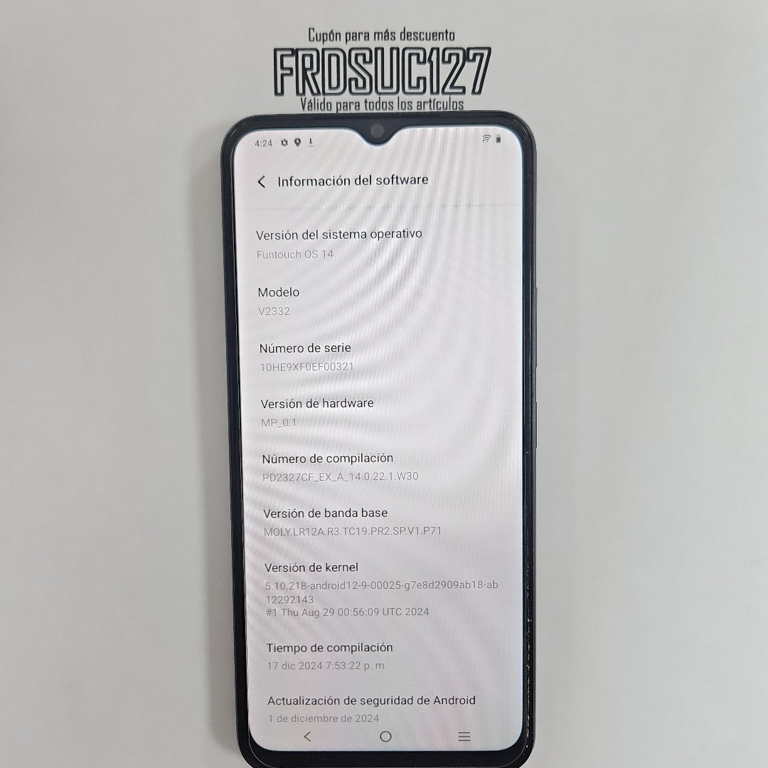 CELULAR VIVO Y03 V2332 (2024) 128 GB 4 GB RAM (SEMINUEVO)
