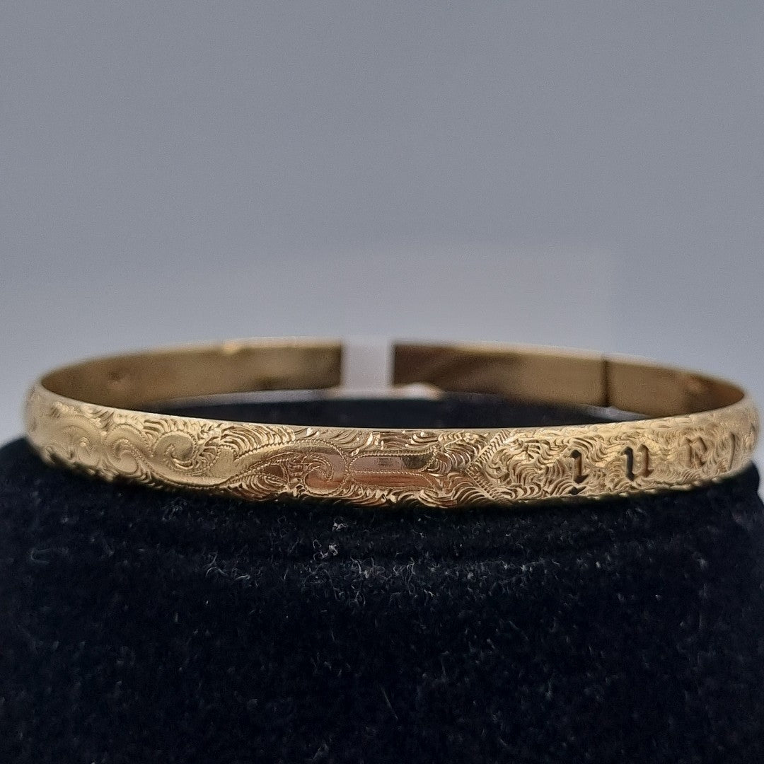 PULSERA RIGIDA ORO 14 K 19,10 GRMS (SEMINUEVO)