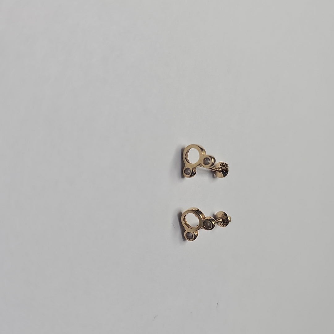 BROQUELES PAR. ORO. 14 K 0.6 GRMS (SEMINUEVO)