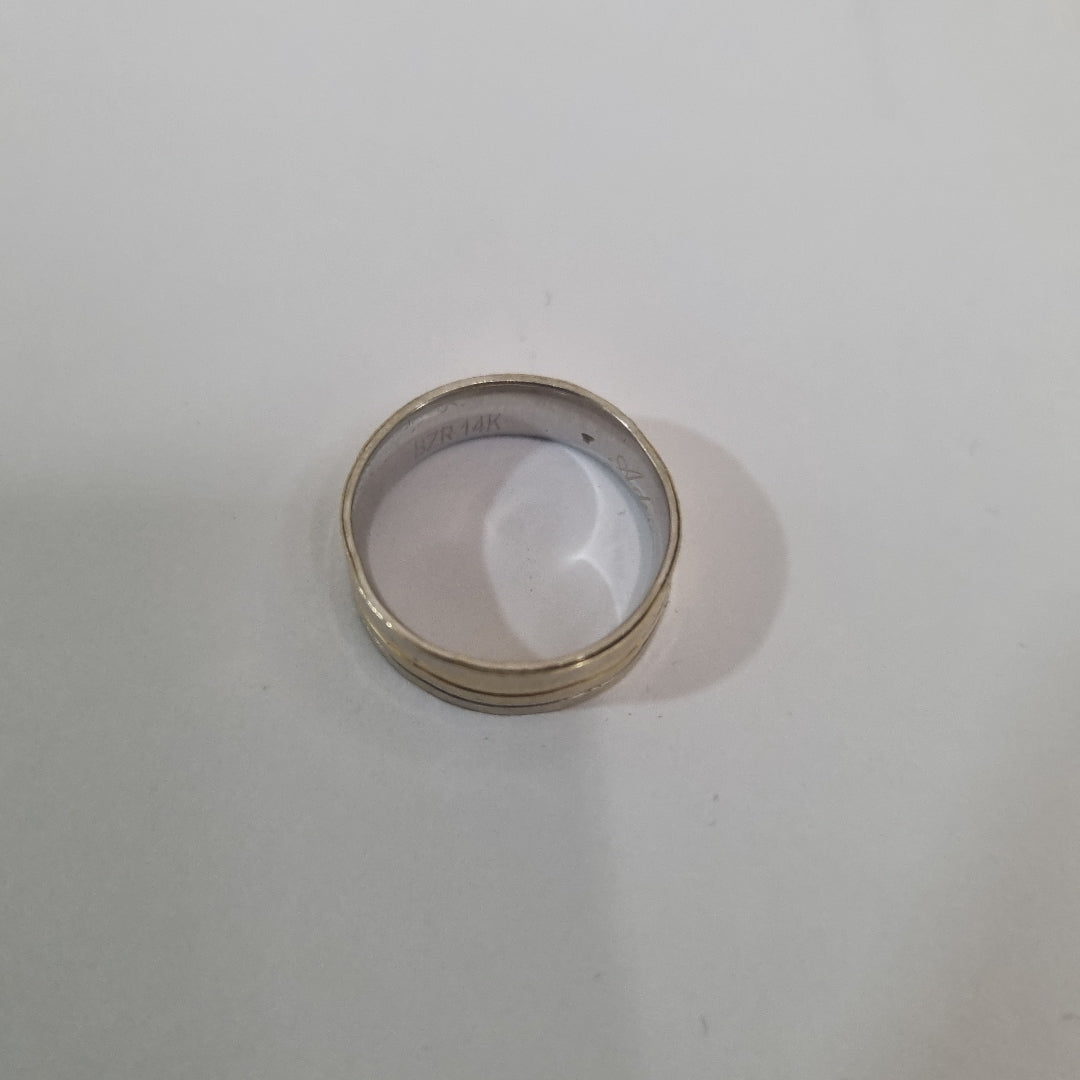ARGOLLA. ORO, ORO BLANCO. 14 K 2.9 GRMS (SEMINUEVO)