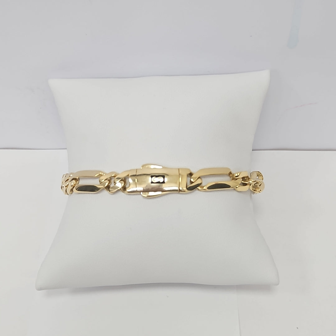 PULSERA CABALLERO MONACO ORO 14K 10.1 (NUEVO)