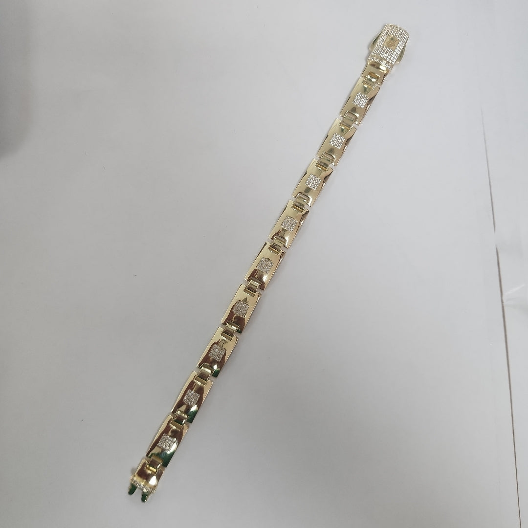 PULSERAS CABALLERO ORO 14K 18.5 (NUEVO)
