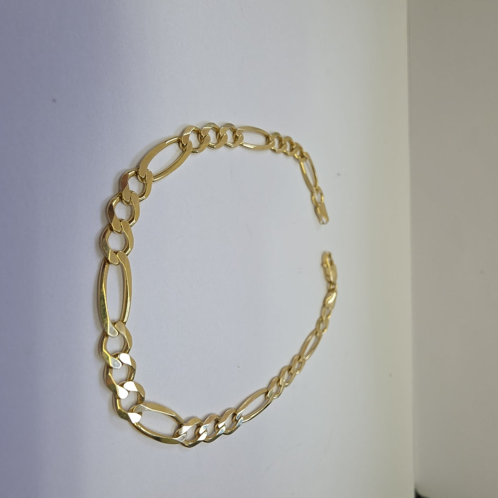PULSERAS CABALLERO CARTIER 3*1 AMARILLA ORO 14K 6.4 (NUEVO)