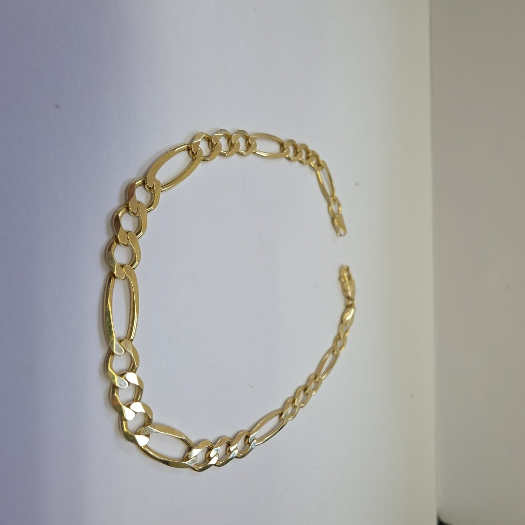 PULSERAS CABALLERO CARTIER 3*1 AMARILLA ORO 14K 6.4 (NUEVO)