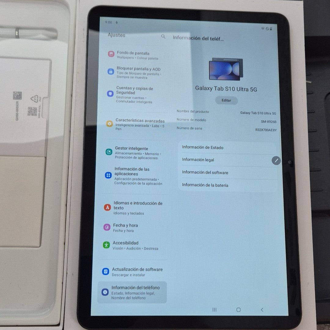 TABLETA SAMSUNG GALAXY TAB S10 ULTRA 5G SM-X926B (2024) 1 TB 16 GB RAM (SEMINUEVO)