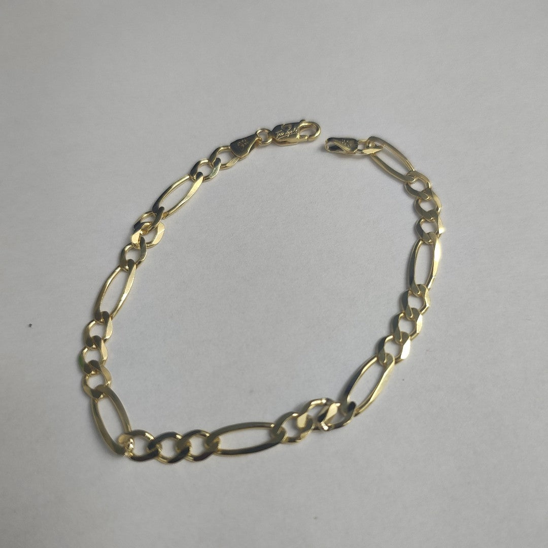PULSERAS CABALLERO CARTIER 3*1 AMARILLA ORO 14K 6.4 (NUEVO)