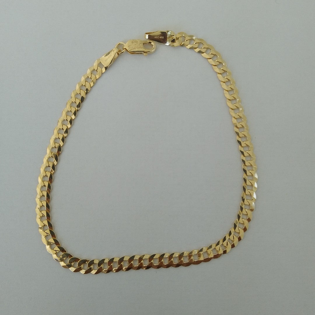 PULSERAS CABALLERO BARBADA AMARILLA ORO 14K 4.7 (NUEVO)