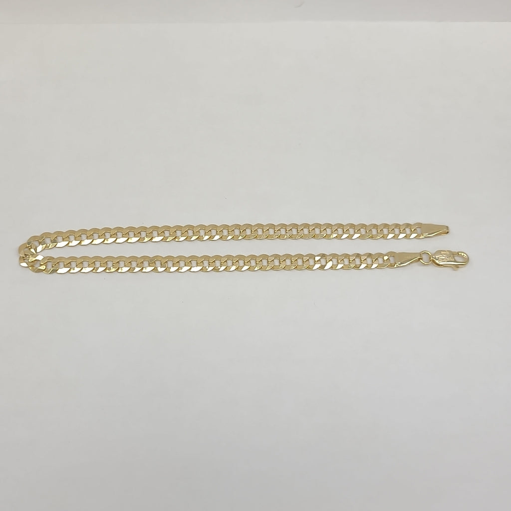 PULSERAS CABALLERO BARBADA AMARILLA ORO 14K 4.7 (NUEVO)