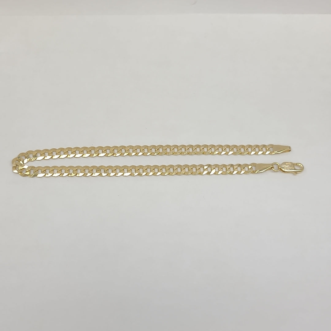 PULSERAS CABALLERO BARBADA AMARILLA ORO 14K 4.7 (NUEVO)