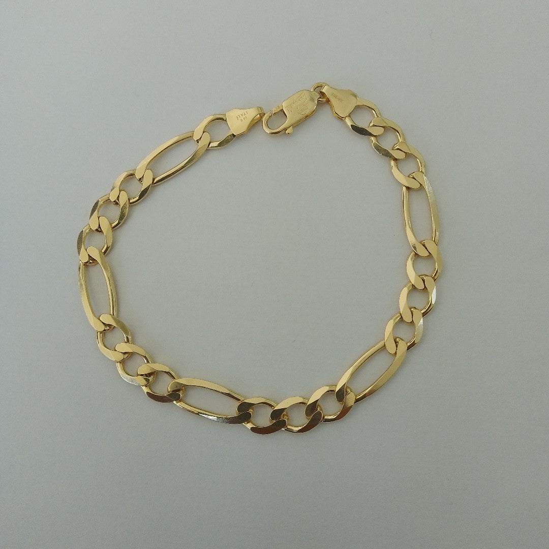 PULSERAS CABALLERO CARTIER 3*1 AMARILLA ORO 14K 12.2 (NUEVO)