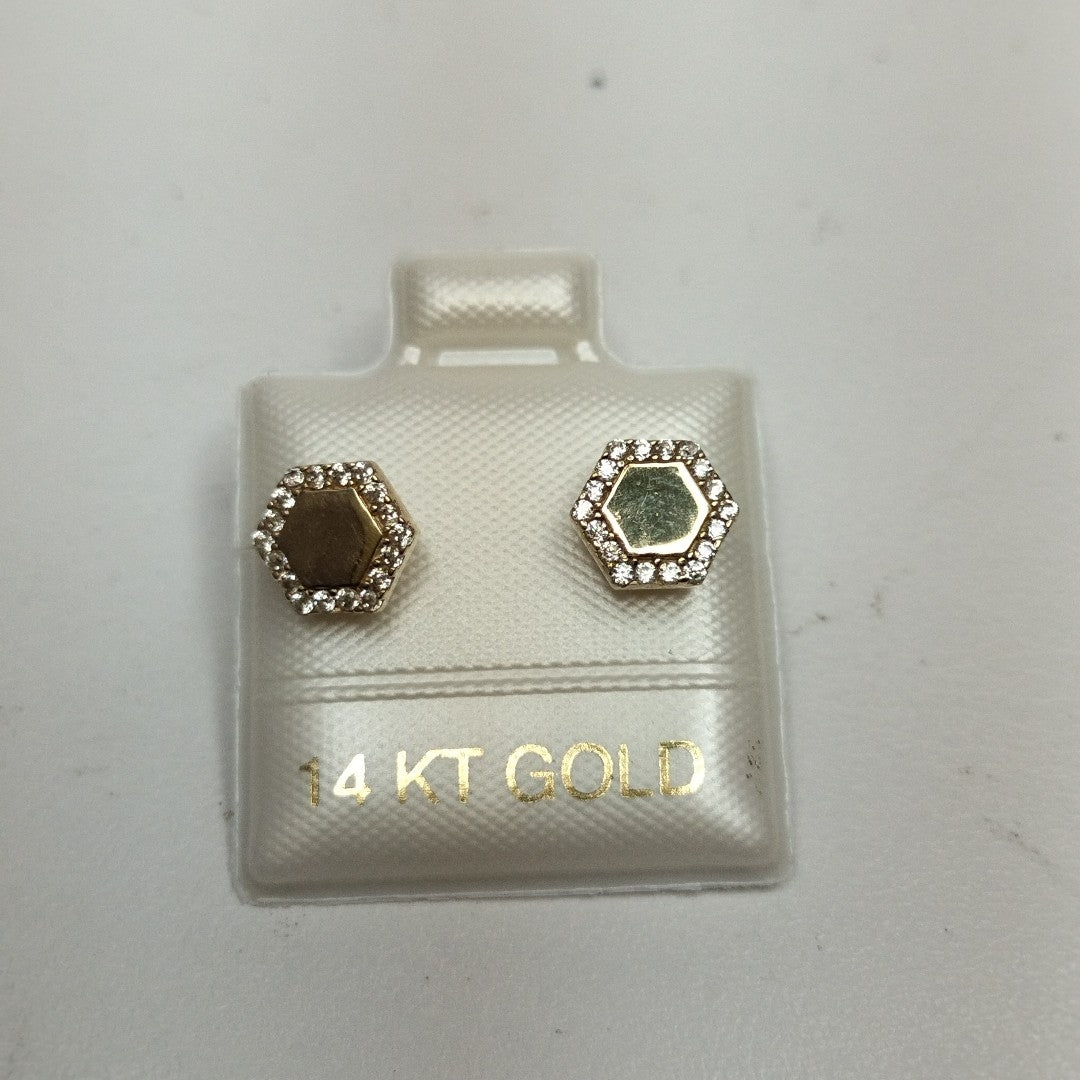 BROQUELES ORO 14K 1.5 (NUEVO)