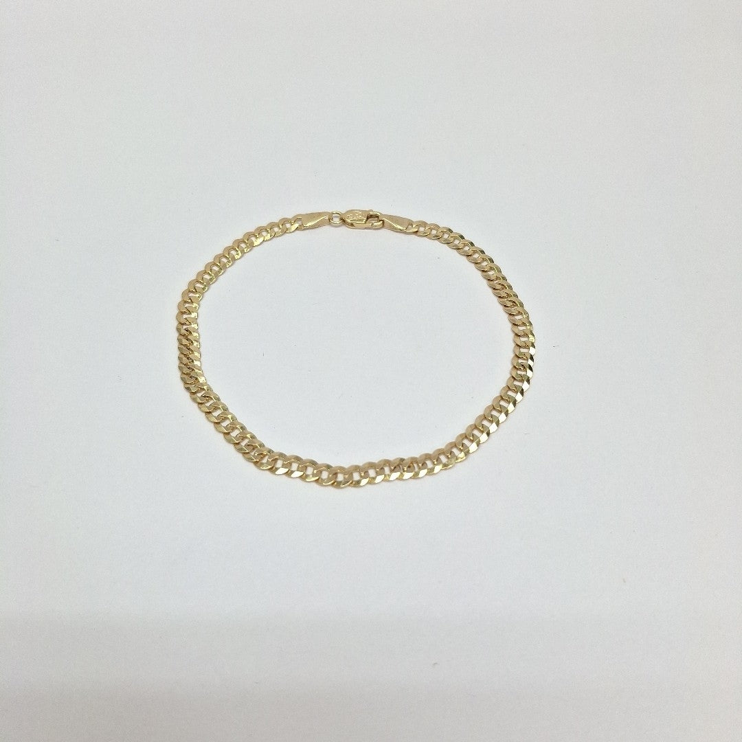 PULSERAS CABALLERO BARBADA AMARILLA ORO 14K 5 (NUEVO)