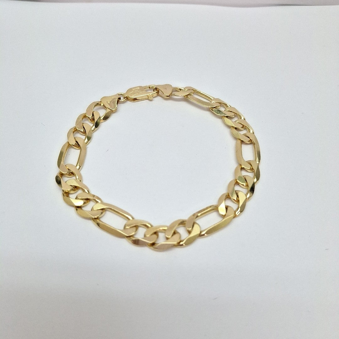 PULSERAS CABALLERO CARTIER 3*1 AMARILLA ORO 14K 26 (NUEVO)