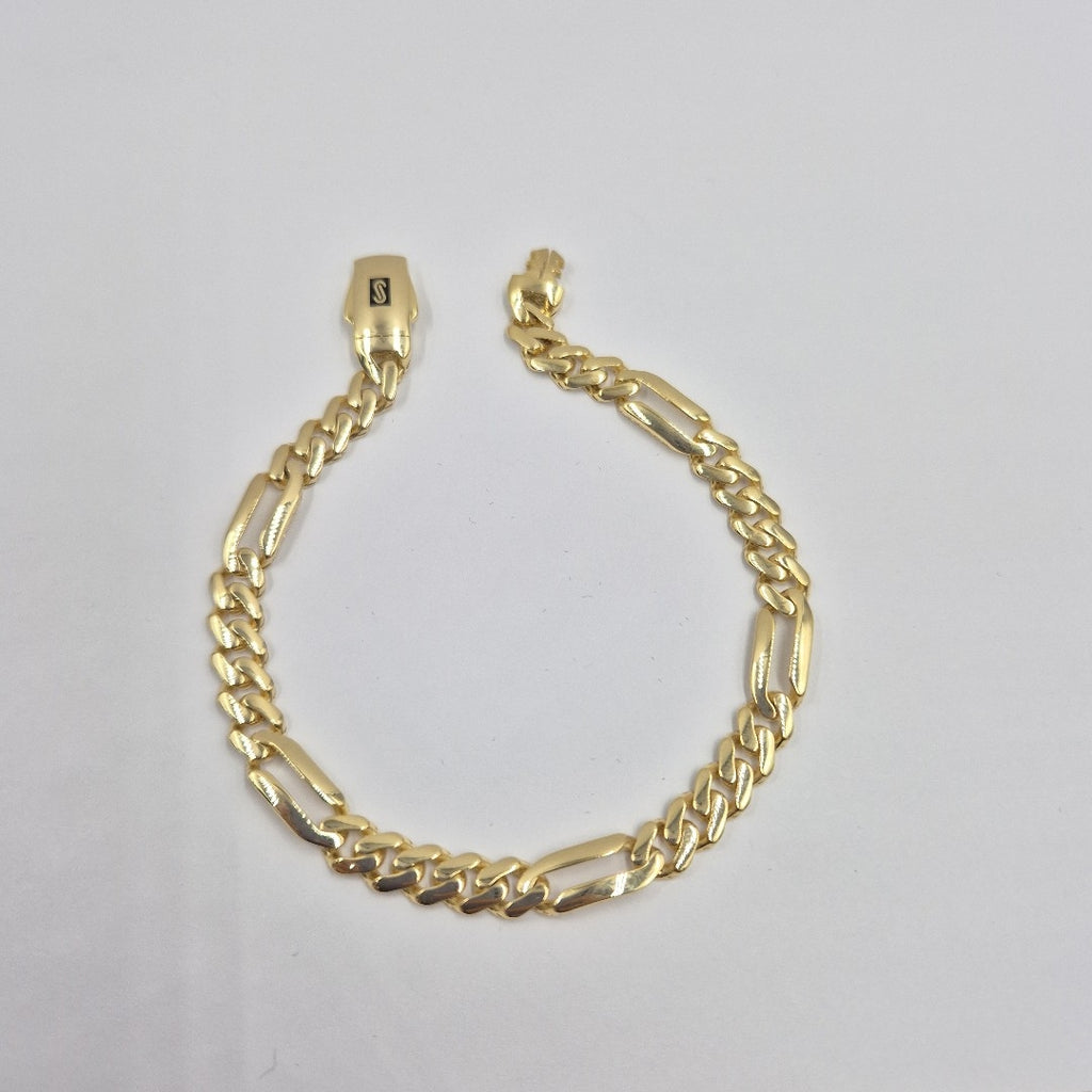 PULSERA CABALLERO MONACO ORO 14K 7.8 (NUEVO)