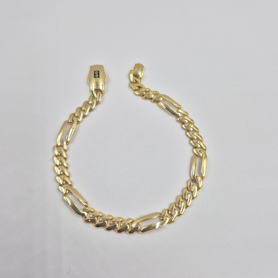 PULSERA CABALLERO MONACO ORO 14K 7.8 (NUEVO)