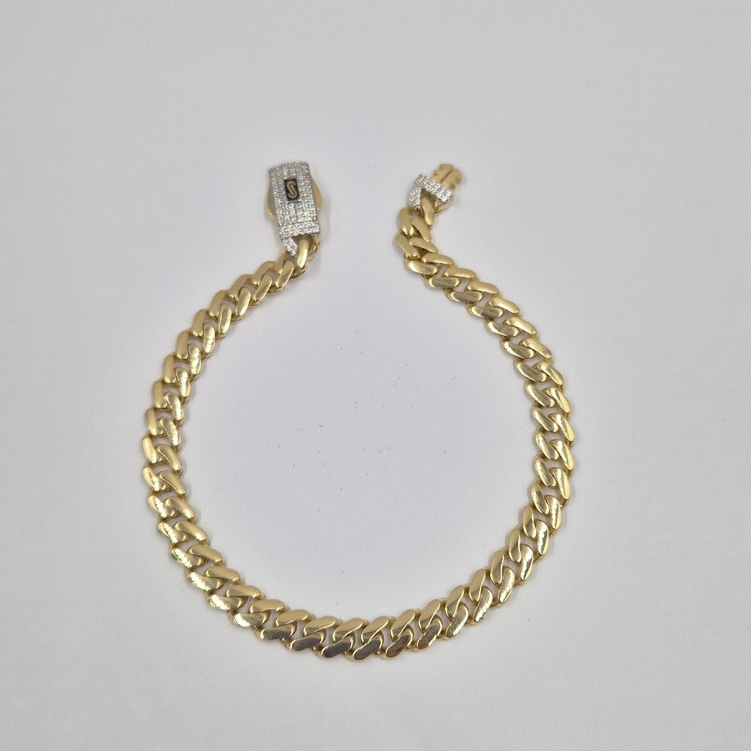 PULSERA CABALLERO MONACO ORO 14K 8.2 (NUEVO)