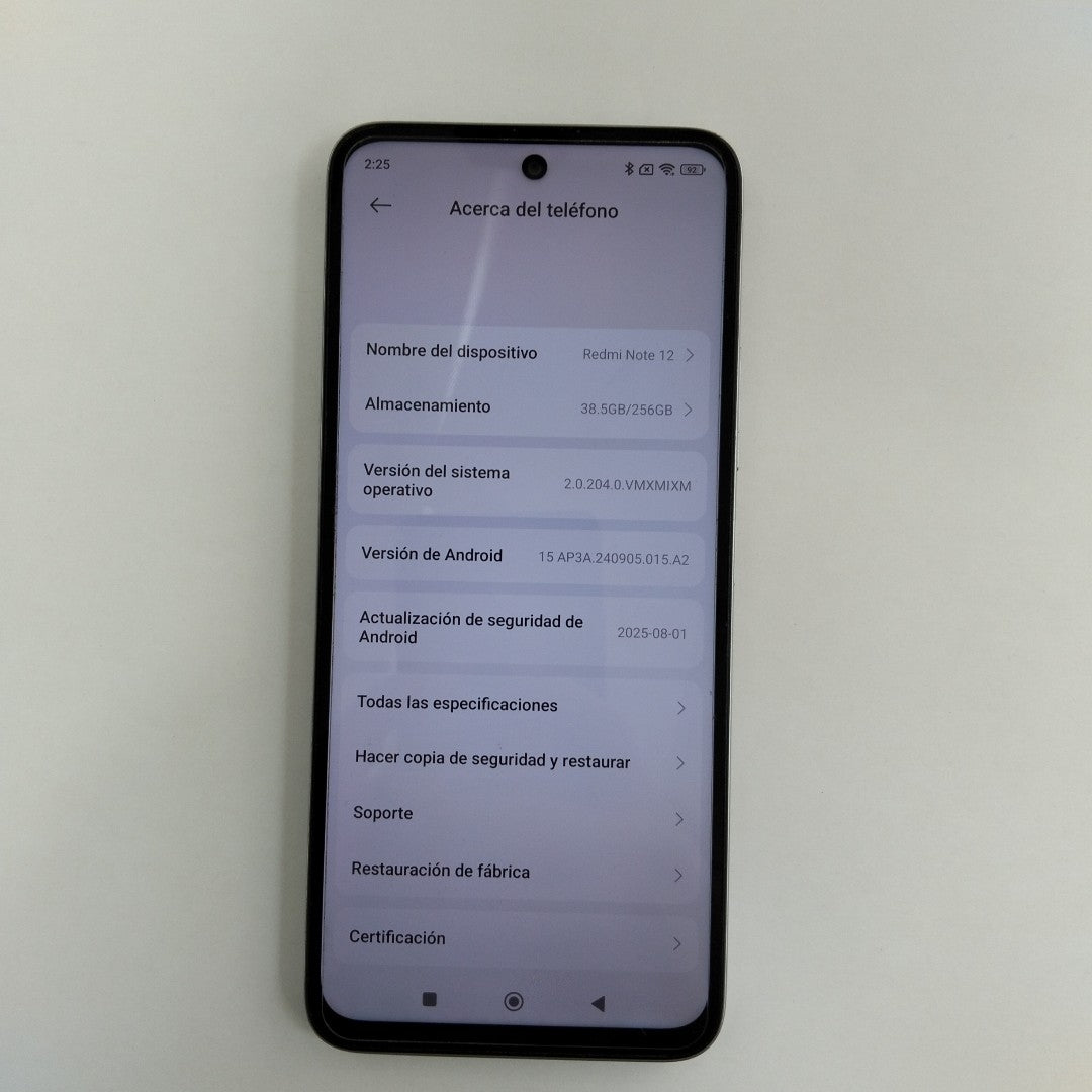 CELULAR XIAOMI REDMI NOTE 12 PRO+ 22101316UG (2022) 256 GB 8 GB RAM (SEMINUEVO)