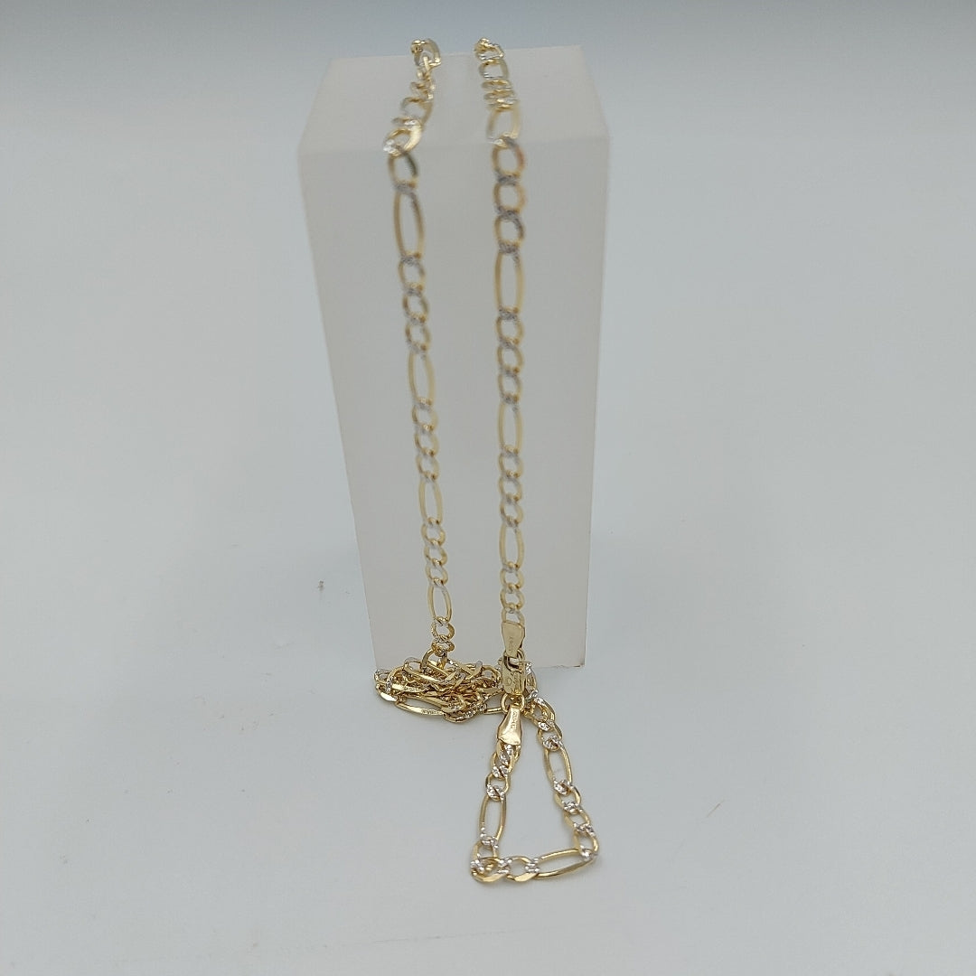 CADENAS CARTIER 3*1 DIAMANTADA ORO 14K 7.3 (NUEVO)