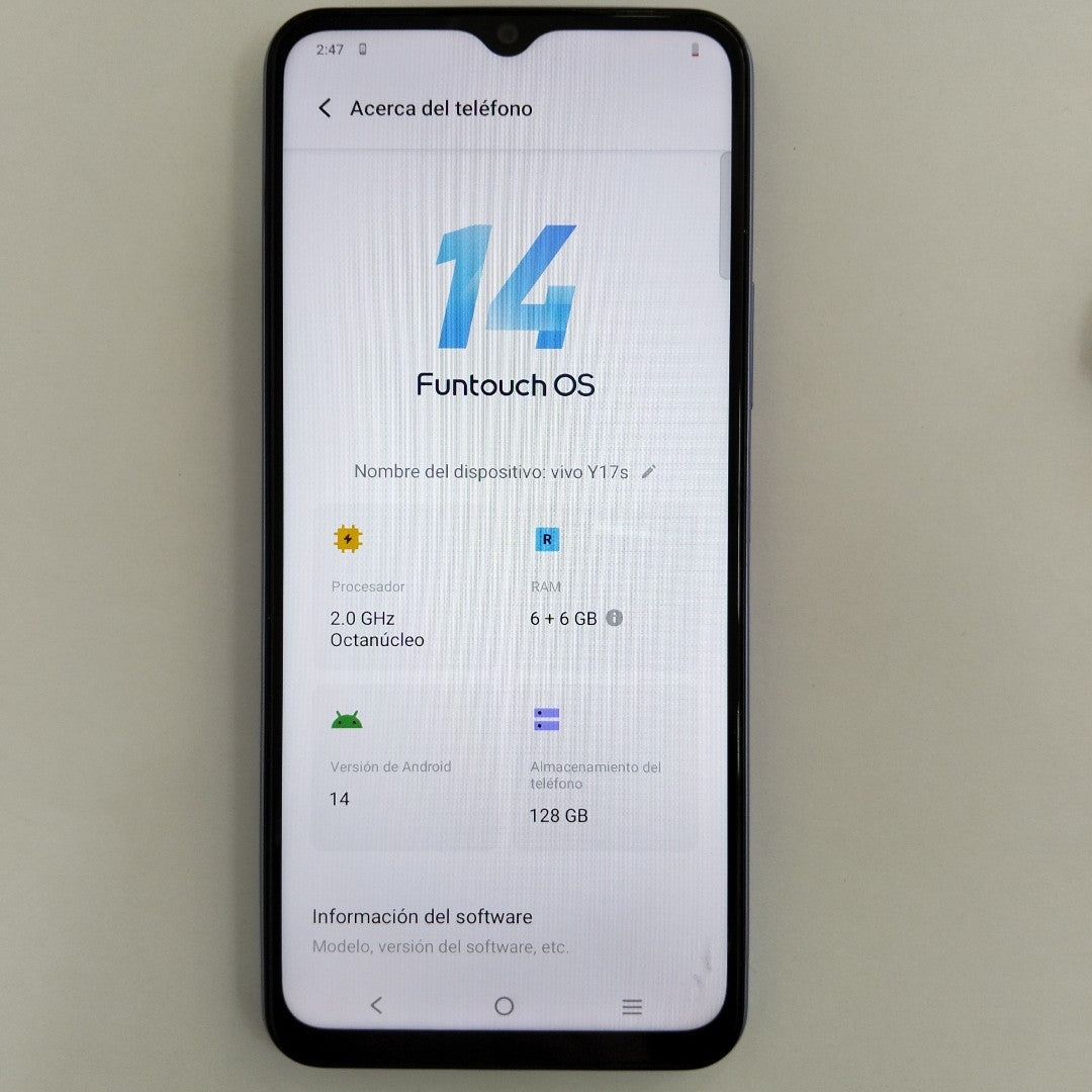 CELULAR VIVO Y17 S V2310 (2023) 128 GB 6 GB RAM (SEMINUEVO)